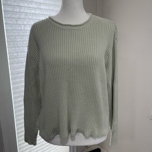 Express mint green ribbed sweater XXS